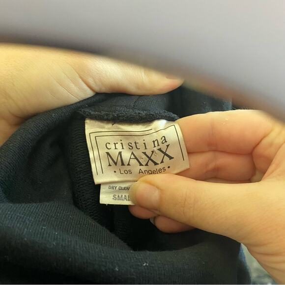 Vintage Cristina Maxx Fringe Dalmatian Print Studded Sweatshirt - Picture 5 of 5